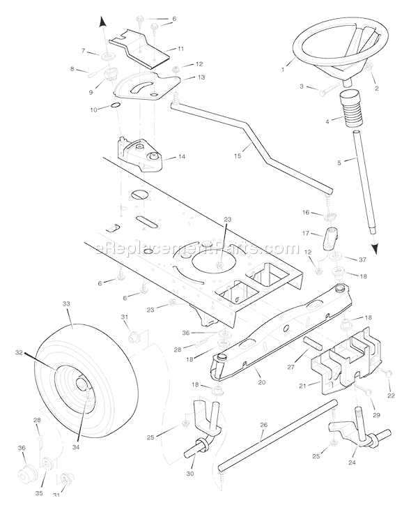 Murray 46404x21A (1996) 46 Inch Cut Lawn Tractor Page G Diagram