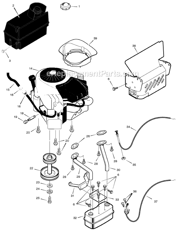 Murray 465600x48A 46" Lawn Tractor Page D Diagram