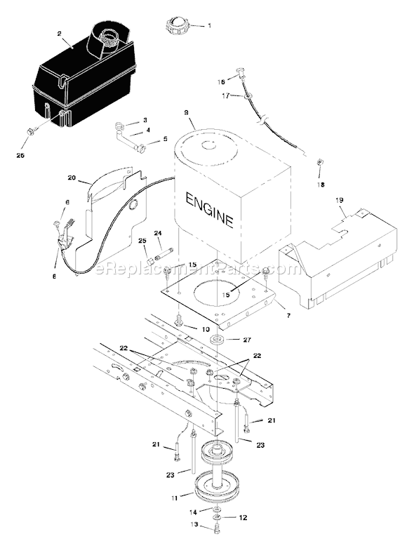 Murray 46560x192A (1997) 46 Inch Cut Lawn Tractor Page C Diagram