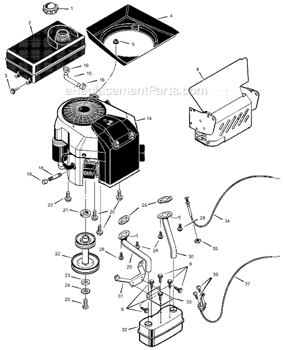 Murray 465617A (2002) 46" Lawn Tractor Page D Diagram