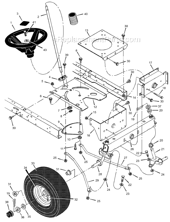 Murray 465617A (2002) 46" Lawn Tractor Page G Diagram