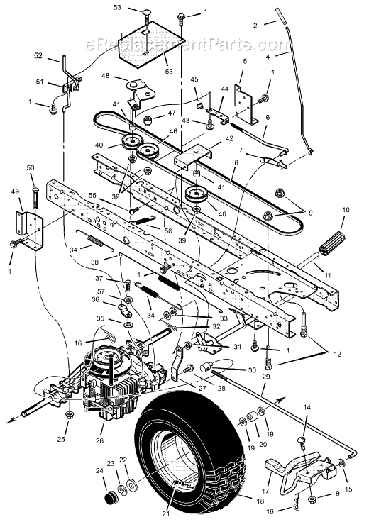 Murray 465621x89B (2002) 46" Lawn Tractor Page B Diagram
