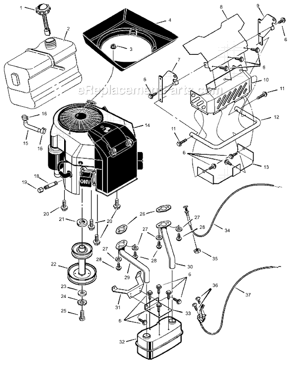 Murray 465621x89B (2002) 46" Lawn Tractor Page D Diagram