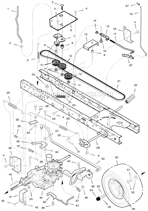 Murray 465624x50A 46" Lawn Tractor Page B Diagram