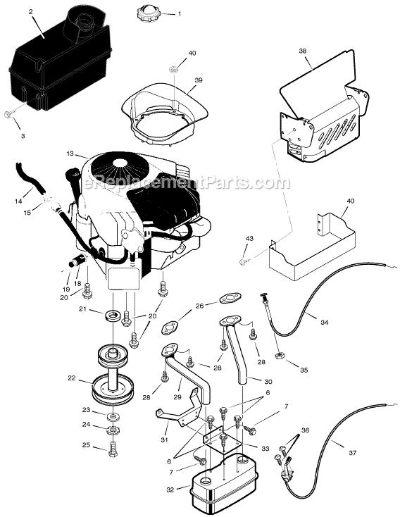 Murray 465624x50A 46" Lawn Tractor Page D Diagram