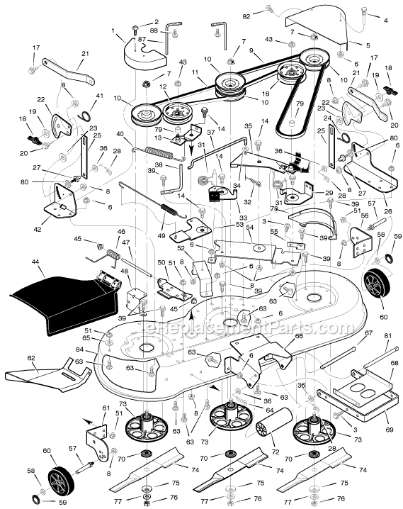 Murray 465624x50A 46" Lawn Tractor Page E Diagram