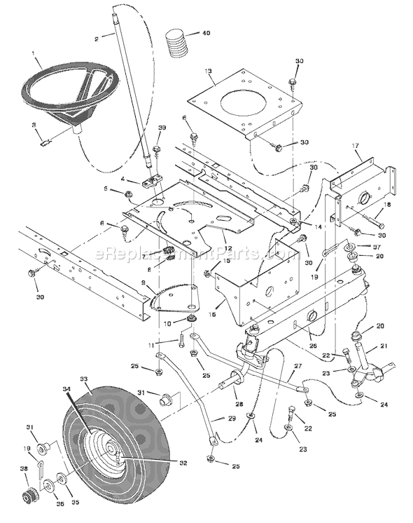 Murray 46567x6A (1997) 46 Inch Cut Lawn Tractor Page G Diagram