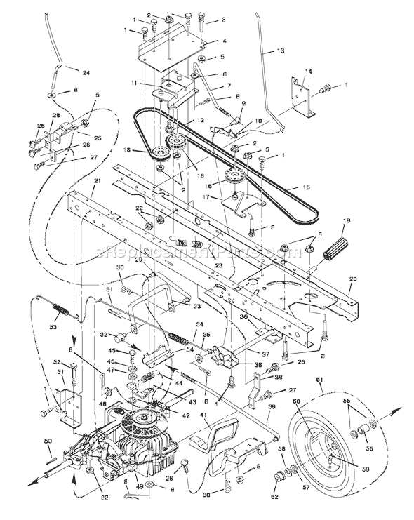 Murray 46567x6B (1997) 46 Inch Cut Lawn Tractor Page D Diagram