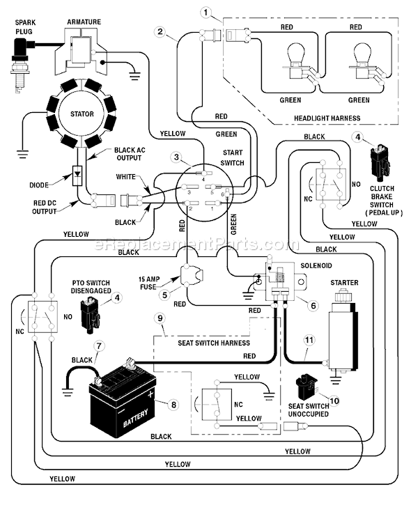 Murray 46569x71A (1998) 46" Lawn Tractor Page B Diagram