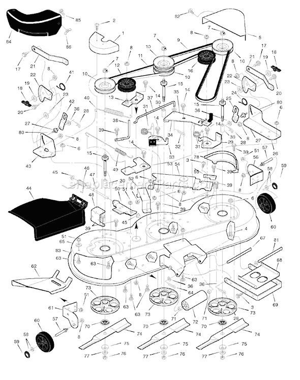 Murray 46569x71A (1998) 46" Lawn Tractor Page E Diagram
