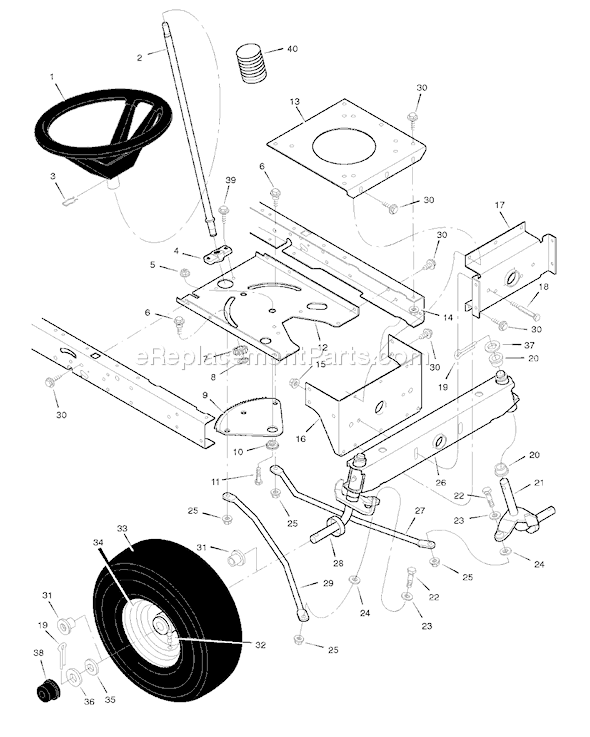 Murray 46569x9A (1998) 46" Lawn Tractor Page G Diagram