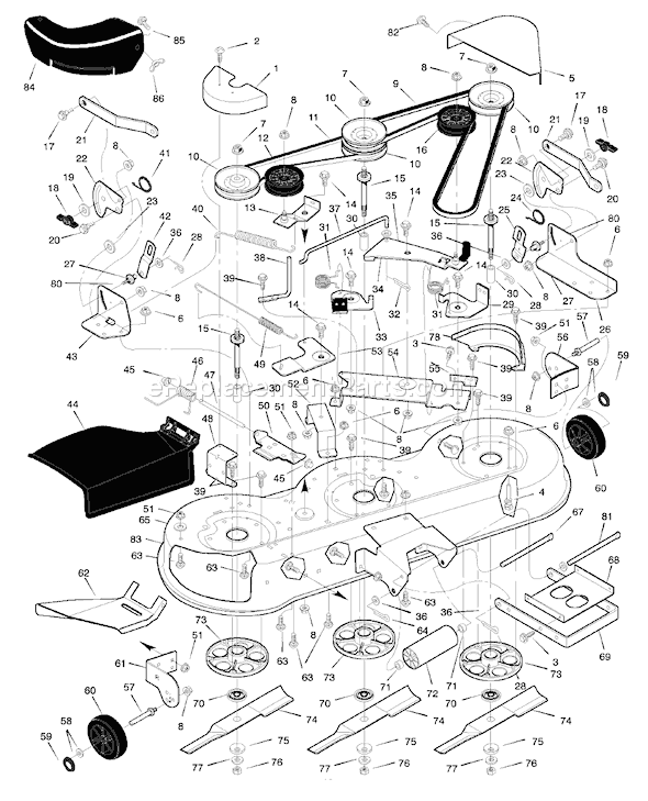Murray 46570x71A (1998) 46" Lawn Tractor Page E Diagram