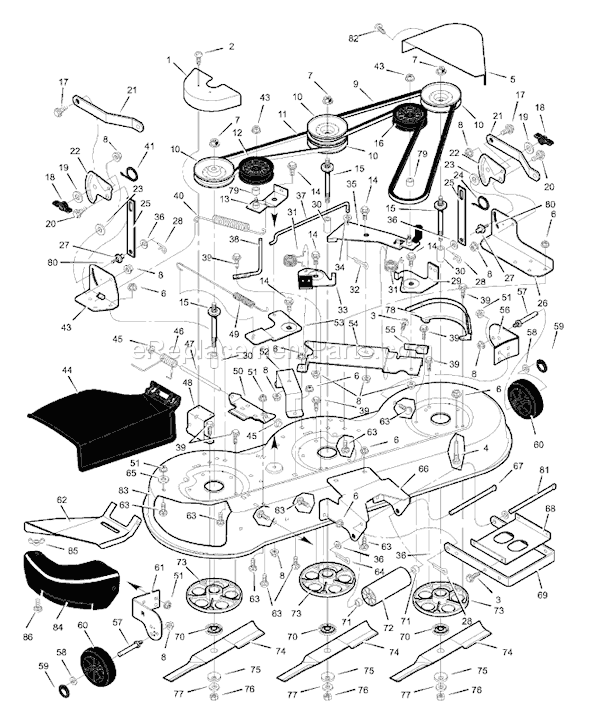Murray 46570x71B (1999) 46" Lawn Tractor Page E Diagram