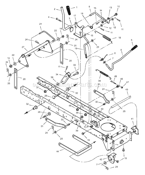 Murray 46570x71B (1999) 46" Lawn Tractor Page F Diagram