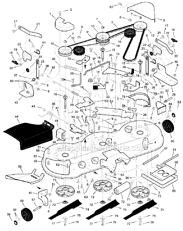 Murray 46576x92A (1999) 46" Lawn Tractor Page E Diagram