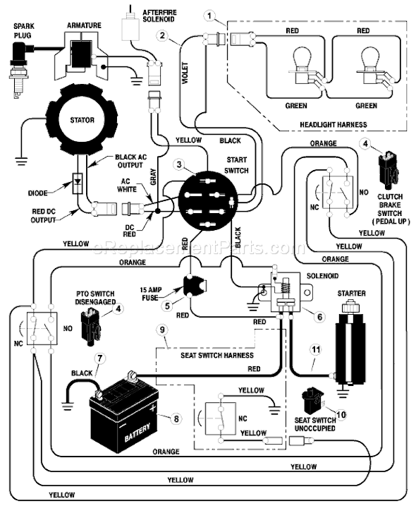 Murray 46577x4A (1999) 46" Lawn Tractor Page B Diagram