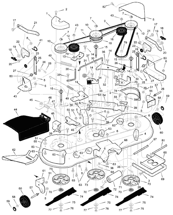 Murray 46577x4A (1999) 46" Lawn Tractor Page E Diagram