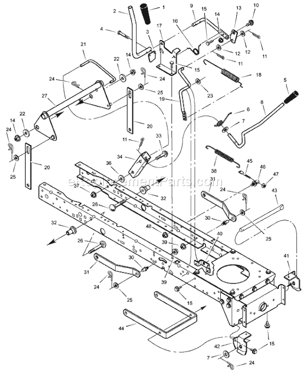 Murray 46577x4A (1999) 46" Lawn Tractor Page F Diagram