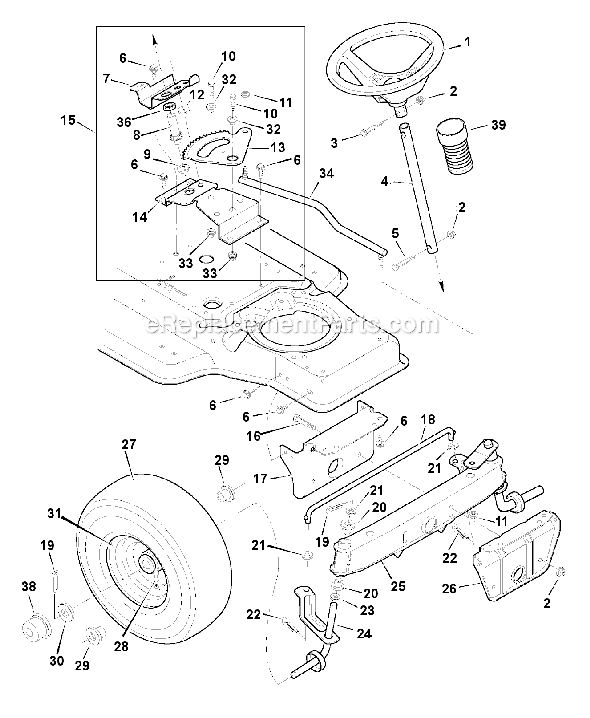 Murray 46904x192A (1996) 46 Inch Cut Lawn Tractor Page G Diagram