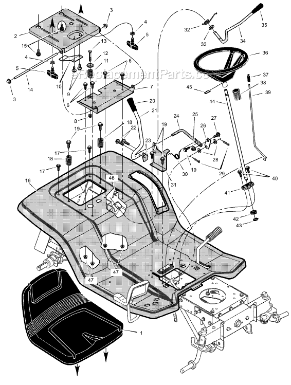 Murray 521613x89A (2001) 52" Lawn Tractor Page K Diagram