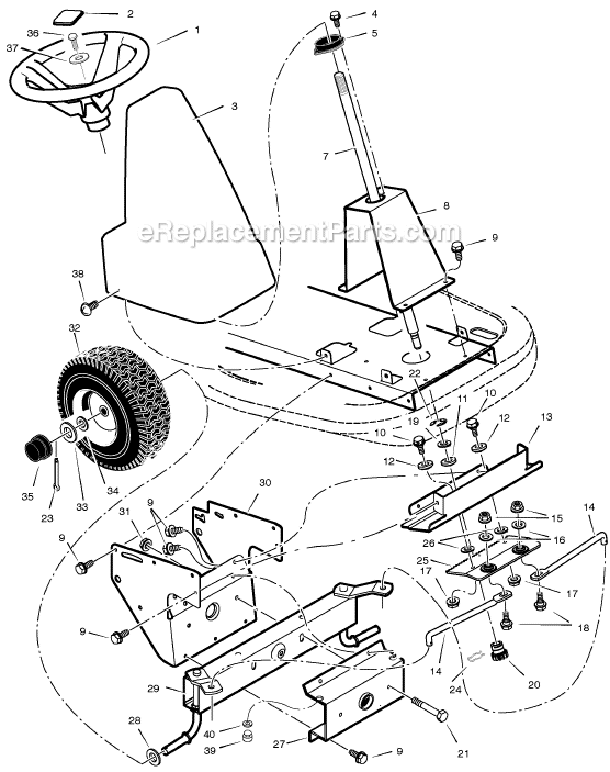 Murray 536.270300 30" Mid-Engine Lawn Tractor Page F Diagram