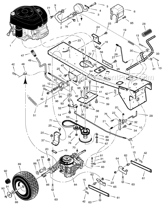 Murray 536.270301 30" Mid-Engine Lawn Tractor Page C Diagram