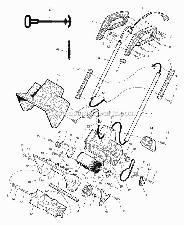 Murray 612100X4NA (2004) Single Stage Snow Thrower General_Assembly Diagram