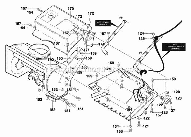 Murray 620000X30NA (2002) Single Stage Snow Thrower Belt_Cover_Assembly Diagram
