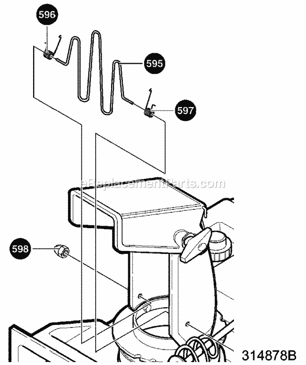 Murray 620301X61NB (2003) Single Stage Snow Thrower Chute_Guard Diagram