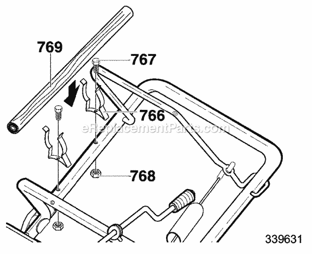 Murray 620301X61NB (2003) Single Stage Snow Thrower Clearing_Stick Diagram