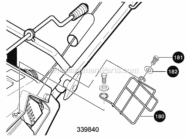 Murray 620301X61NB (2003) Single Stage Snow Thrower Muffler_Guard Diagram