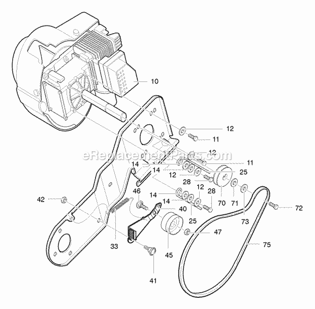 Murray 620351X4NB (2004) Single Stage Snow Thrower Engine_Assembly Diagram