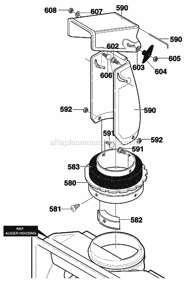 Murray 621301X89A (2000) Single Stage Snow Thrower Discharge_Chute Diagram