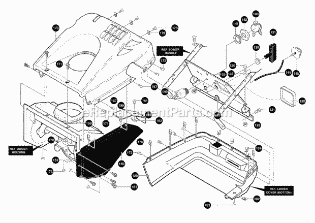 Murray 621301X89B (2001) Single Stage Snow Thrower Top_Cover_Assembly Diagram
