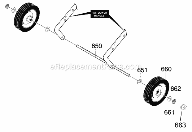 Murray 621301X89B (2001) Single Stage Snow Thrower Wheels Diagram