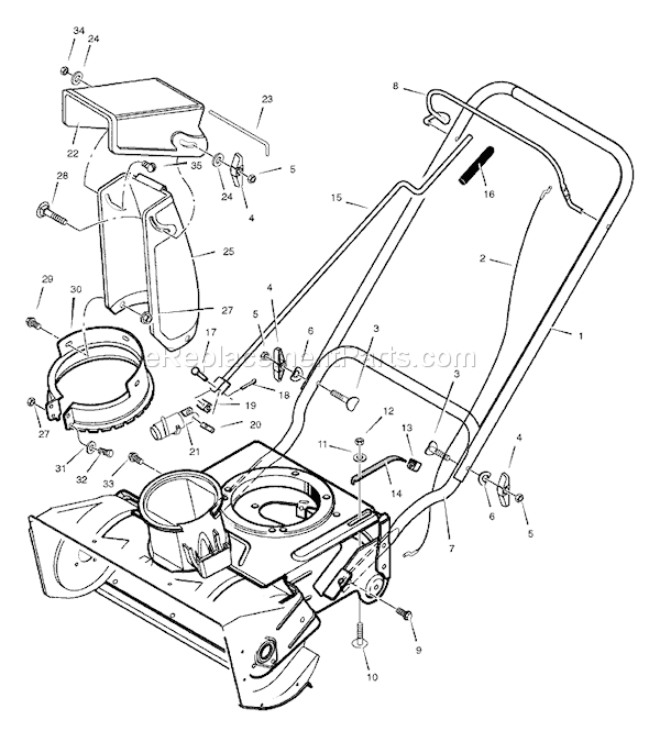 Murray 621401X112NB (18-2816-47)(2006) 21" Single Stage Snowthrower Page E Diagram