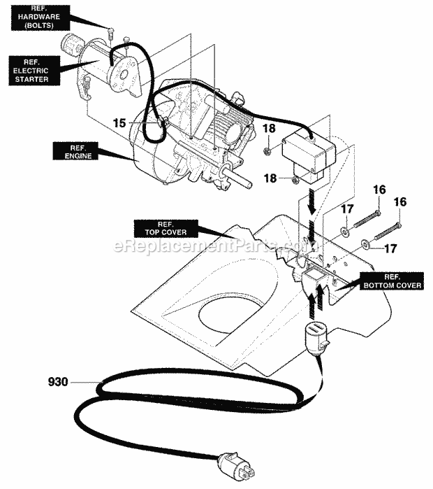 Murray 621450X49A (2000) Single Stage Snow Thrower Electric_Starter Diagram