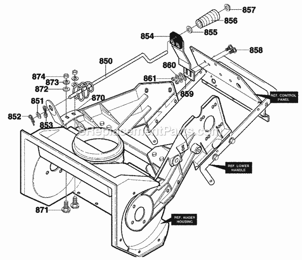 Murray 621450X4D (2000) Single Stage Snow Thrower Chute_Rod_Assembly Diagram