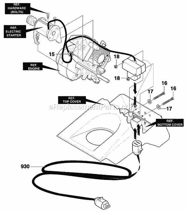 Murray 621450X4D (2000) Single Stage Snow Thrower Electric_Starter Diagram