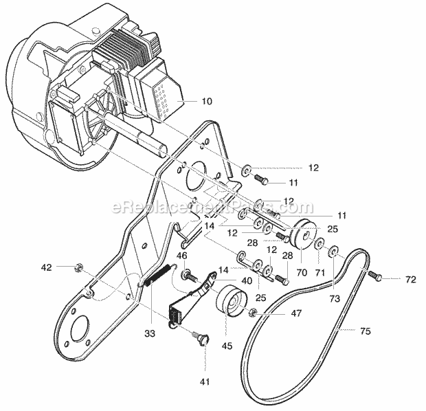 Murray 621450X4D (2000) Single Stage Snow Thrower Engine_Assembly Diagram