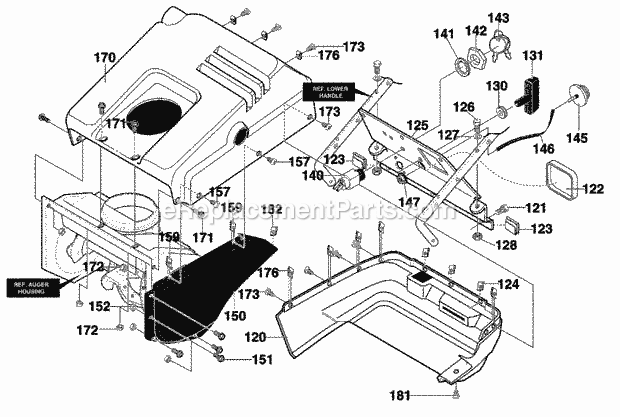 Murray 621451X31B (2000) Single Stage Snow Thrower Top_Cover_Assembly Diagram