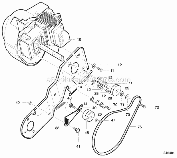 Murray 621451X85NB (2003) Single Stage Snow Thrower Engine_Assembly Diagram