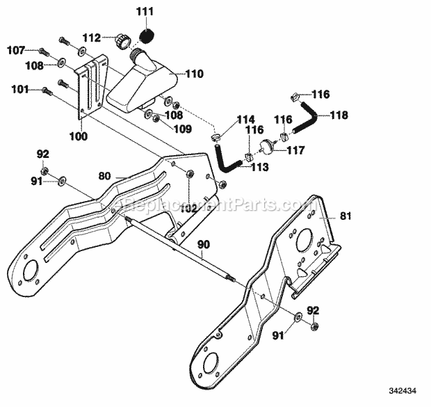 Murray 621451X85NB (2003) Single Stage Snow Thrower Frame_Components_Assembly Diagram