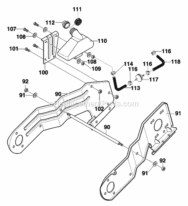 Murray 621453X31NA (2002) Single Stage Snow Thrower Frame_Components_Assembly Diagram