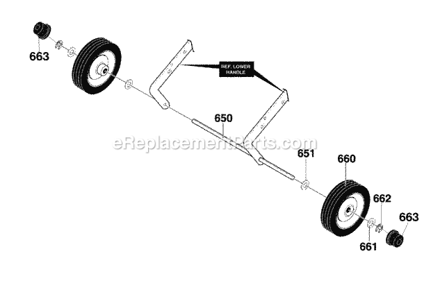 Murray 621500X89B (2001) Single Stage Snow Thrower Wheels Diagram