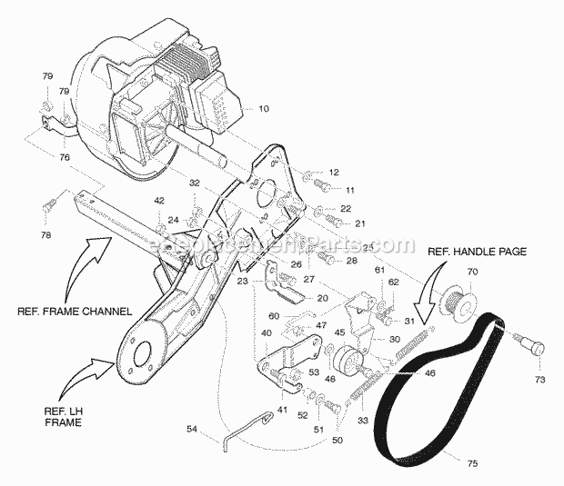 Murray 621520X43NB (2004) Single Stage Snow Thrower Engine_Assembly Diagram