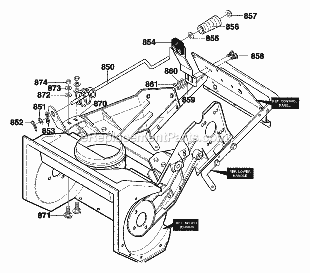 Murray 621540X85NA (2003) Single Stage Snow Thrower Chute_Rod_Assembly Diagram