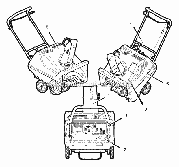 Murray 622594X85NA (2004) Single Stage Snow Thrower Decals Diagram