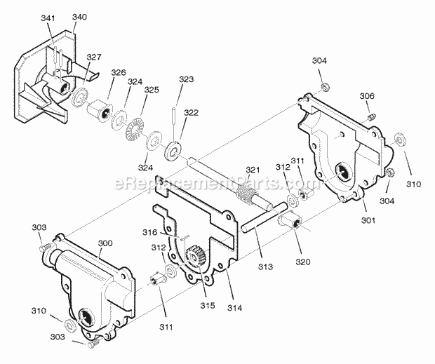 Murray 624508X61E (2004) Dual Stage Snow Thrower Gear_Case Diagram