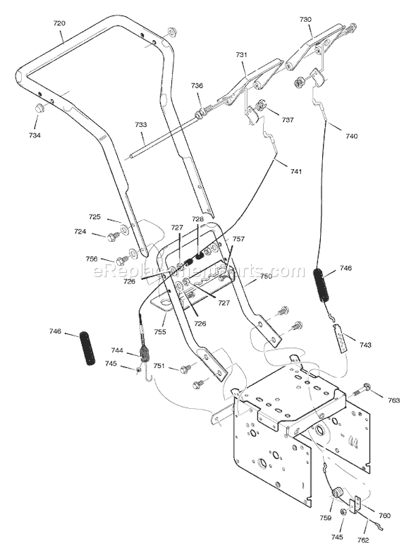 Murray 624554x16A (2005) 24" Dual Stage Snowthrower Page H Diagram